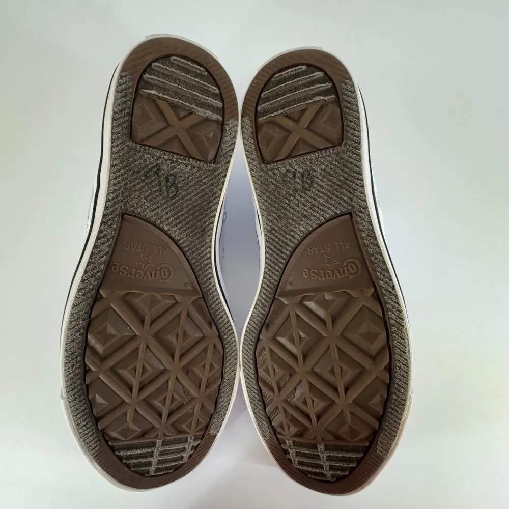 Converse All Star Women Size 7.5 Low Top 572368F Lace Up Canvas Unisex Gray Logo - Picture 8 of 11